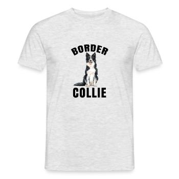 Border Collie - Border Collie Dog Gift - Men's T-Shirt - heather grey - Front - AI Model Male 178 dark (178cm)