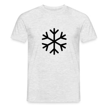 Flocon de neige - T-shirt homme - gris chiné - Devant - AI Model Male 178 dark (178cm)