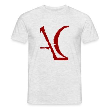 Alpha-Oméga - T-shirt homme - gris chiné - Devant - AI Model Male 178 dark (178cm)