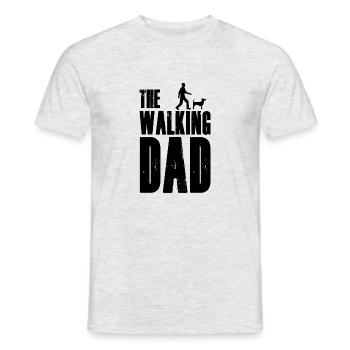 The Walking Dad - Hund Dog Papa Vatertag - Männer T-Shirt - Grau meliert - Vorne - AI Model Male 178 dark (178cm)