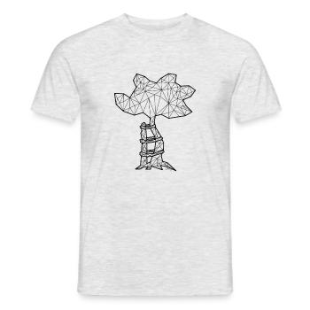 ScoliTree black - Men's T-Shirt - heather grey - Front - AI Model Male 178 dark (178cm)