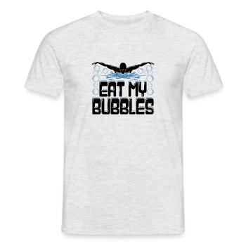 Eat My Bubbles Fun Swimming Swimmer Swim Ges - Men's T-Shirt - heather grey - Front - AI Model Male 178 dark (178cm)