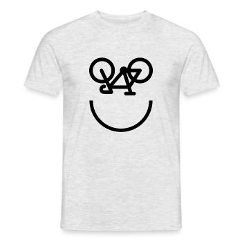T-shirt bike gift birthday man sport - Men's T-Shirt - heather grey - Front - AI Model Male 178 dark (178cm)
