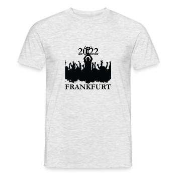 Frankfurt, Europa, Siegesserie, 2022, #Frankfurt - Männer T-Shirt - Grau meliert - Vorne - AI Model Male 178 dark (178cm)