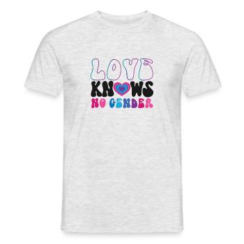 Bisexuel Bi Pride Flag Love Knows - T-shirt homme - gris chiné - Devant - AI Model Male 178 dark (178cm)