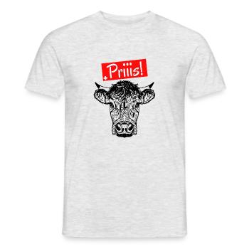 Snuffing Priis Kuhkopf Schwinger - Men's T-Shirt - heather grey - Front - AI Model Male 178 dark (178cm)