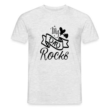 My dad rocks Father's Day - Men's T-Shirt - heather grey - Front - AI Model Male 178 dark (178cm)