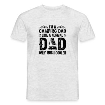 Camping Dad Tent Camper Gift Idea Vintage - Men's T-Shirt - heather grey - Front - AI Model Male 178 dark (178cm)