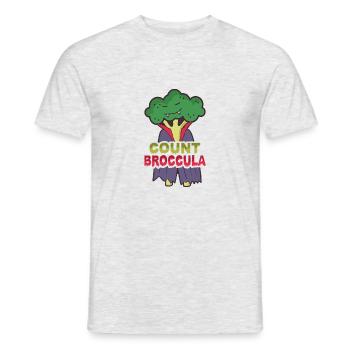 Broccoli Vampire Vegans and Halloween Lovers - Men's T-Shirt - heather grey - Front - AI Model Male 178 dark (178cm)
