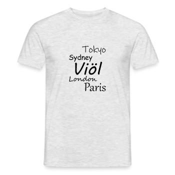 Viöl - Männer T-Shirt - Grau meliert - Vorne - AI Model Male 178 dark (178cm)
