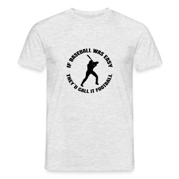 Baseball Baseballspiel Geschenk Baseballliebhaber - Männer T-Shirt - Grau meliert - Vorne - AI Model Male 178 dark (178cm)