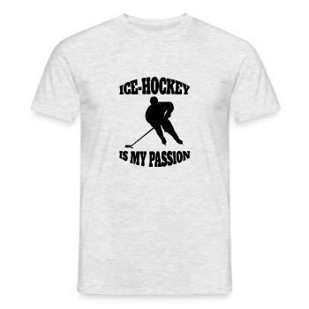 Eishockey Wintersport Eishockeyteam Geschenk - Männer T-Shirt - Grau meliert - Vorne - AI Model Male 178 dark (178cm)