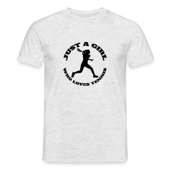 Tennis Girls Tennis Club Tennis Player Woman - Men's T-Shirt - heather grey - Front - AI Model Male 178 dark (178cm)