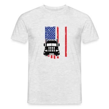 USA Truck - Men's T-Shirt - heather grey - Front - AI Model Male 178 dark (178cm)