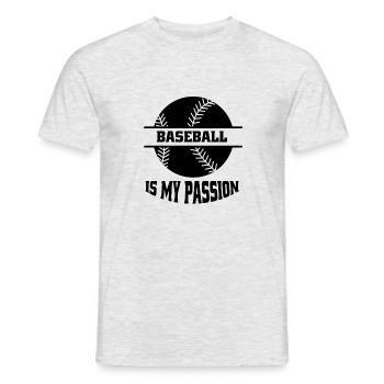 Baseball Baseball Game Baseball Lover Gift - Men's T-Shirt - heather grey - Front - AI Model Male 178 dark (178cm)