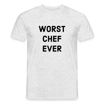 Worst Chef Saying - Men's T-Shirt - heather grey - Front - AI Model Male 178 dark (178cm)