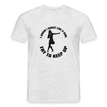 Dancer Ballerina Ballet Gift Dance Class Dance - Men's T-Shirt - heather grey - Front - AI Model Male 178 dark (178cm)