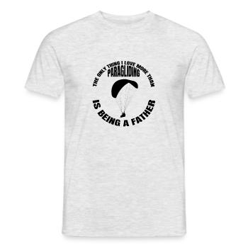 Paragliding Vater Fallschirmspringen Paragleiter - Männer T-Shirt - Grau meliert - Vorne - AI Model Male 178 dark (178cm)