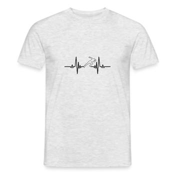 Jogging fit jogging course course cardio training - T-shirt homme - gris chiné - Devant - AI Model Male 178 dark (178cm)