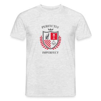 Coat of Arms- Cat - Men's T-Shirt - heather grey - Front - AI Model Male 178 dark (178cm)