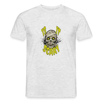 Is it scary - T-shirt homme - gris chiné - Devant - AI Model Male 178 dark (178cm)