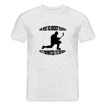 Eishockey Vater Eishockeyteam Dad Wintersport Papa - Männer T-Shirt - Grau meliert - Vorne - AI Model Male 178 dark (178cm)