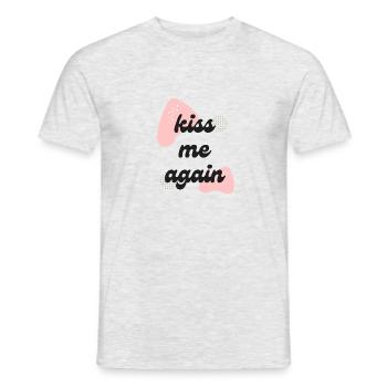 Küss mich wieder LIEBE - Männer T-Shirt - Grau meliert - Vorne - AI Model Male 178 dark (178cm)