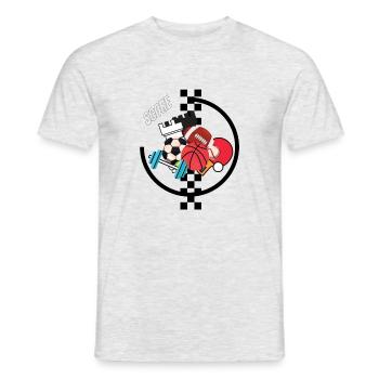 Sport Frei - Männer T-Shirt - Grau meliert - Vorne - AI Model Male 178 dark (178cm)