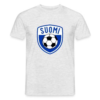 Finland Finland Football Fan Product I - Men's T-Shirt - heather grey - Front - AI Model Male 178 dark (178cm)