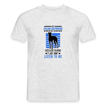Italienischer Windhund Italienisches Windspiel - Männer T-Shirt - Grau meliert - Vorne - AI Model Male 178 dark (178cm)