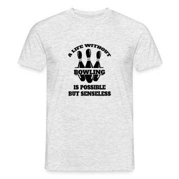 Bowling Bowling Bowling Cadeau Bowling Ball Bowler Bowler - T-shirt homme - gris chiné - Devant - AI Model Male 178 dark (178cm)