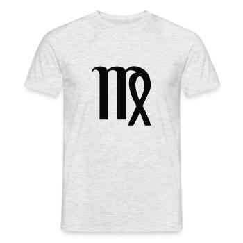 Signe du zodiaque Vierge - Symbole du signe du zodiaque - T-shirt homme - gris chiné - Devant - AI Model Male 178 dark (178cm)