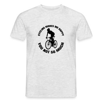 Mountain Bike Bike Cycling Cycling Tour Cycling - Men's T-Shirt - heather grey - Front - AI Model Male 178 dark (178cm)
