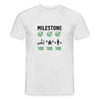 Gym Deadlifts Workout love - ma déroute de fitness de passe-temps - T-shirt homme - gris chiné - Devant - AI Model Male 178 dark (178cm)