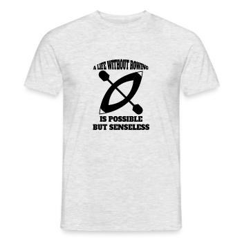 Rower funny rower Rowing Saying Rowing club - Men's T-Shirt - heather grey - Front - AI Model Male 178 dark (178cm)