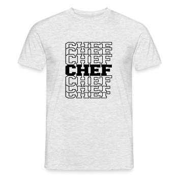 PATRON - T-shirt homme - gris chiné - Devant - AI Model Male 178 dark (178cm)
