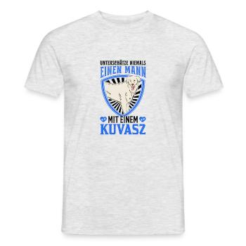 Kuvasz Mann Ungarischer Kuvasz - Männer T-Shirt - Grau meliert - Vorne - AI Model Male 178 dark (178cm)