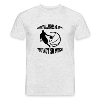 Club de basket-ball Amateurs de basket-ball Joueurs de basket-ball - T-shirt homme - gris chiné - Devant - AI Model Male 178 dark (178cm)