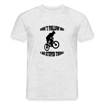 Mountain Bike Bike Cycling Cycling Tour Cycling - Men's T-Shirt - heather grey - Front - AI Model Male 178 dark (178cm)