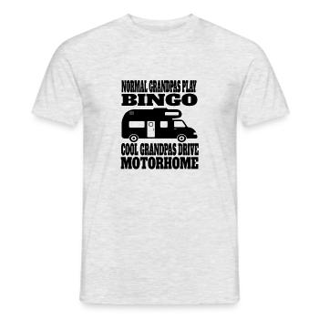 Camping-car Grand-père Camp Camping Grand-père Caravane - T-shirt homme - gris chiné - Devant - AI Model Male 178 dark (178cm)