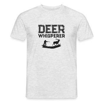 Chasse au cerf chasseur de cerfs - T-shirt homme - gris chiné - Devant - AI Model Male 178 dark (178cm)