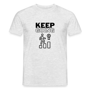 Keep Going - Männer T-Shirt - Grau meliert - Vorne - AI Model Male 178 dark (178cm)