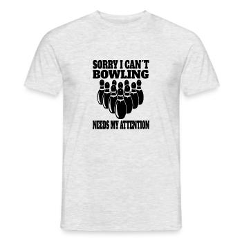 Bowling Bowling Cone Gift Bowling Ball Bowler - Men's T-Shirt - heather grey - Front - AI Model Male 178 dark (178cm)