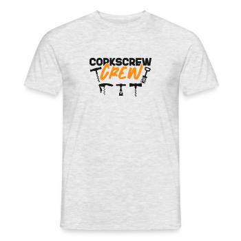 Dégustation de vin de sommelier - T-shirt homme - gris chiné - Devant - AI Model Male 178 dark (178cm)