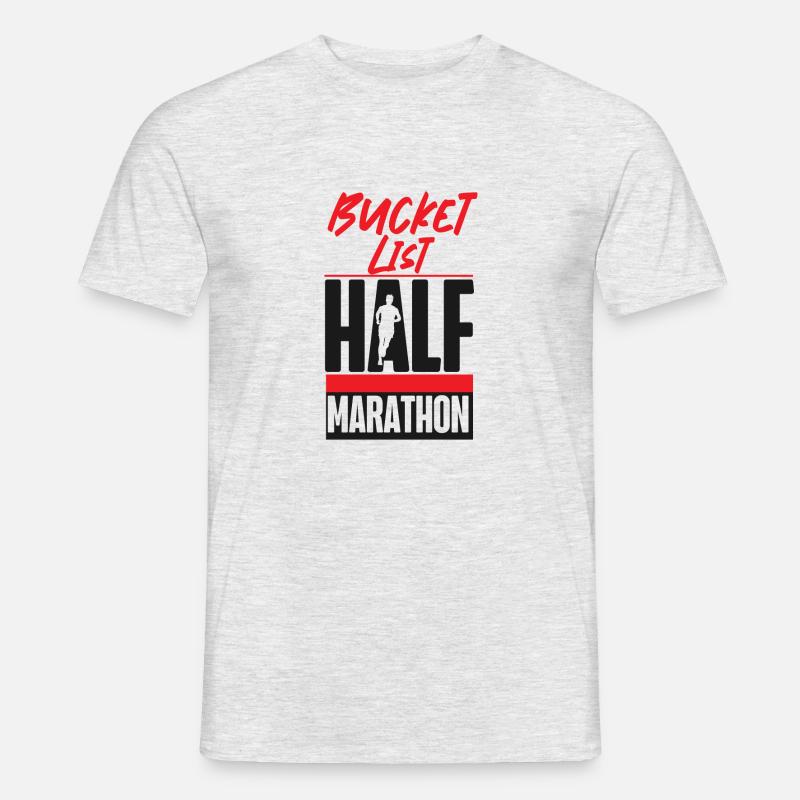 Running Runner Half Marathon - Männer T-Shirt - Grau meliert