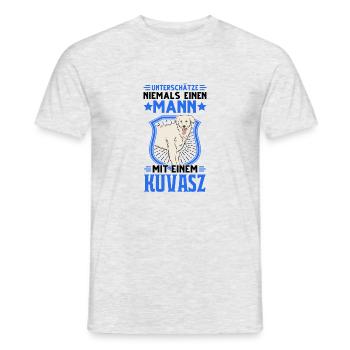 Kuvasz Mann Ungarischer Kuvasz - Männer T-Shirt - Grau meliert - Vorne - AI Model Male 178 dark (178cm)