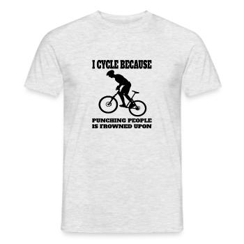 Mountain Bike Bike Cycling Cycling Tour Cycling - Men's T-Shirt - heather grey - Front - AI Model Male 178 dark (178cm)