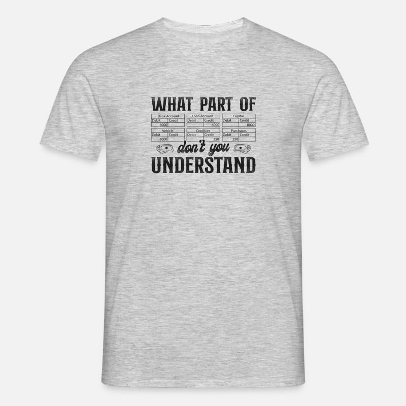Comptable Comptable Comptable Comptabilité - T-shirt Homme - gris chiné