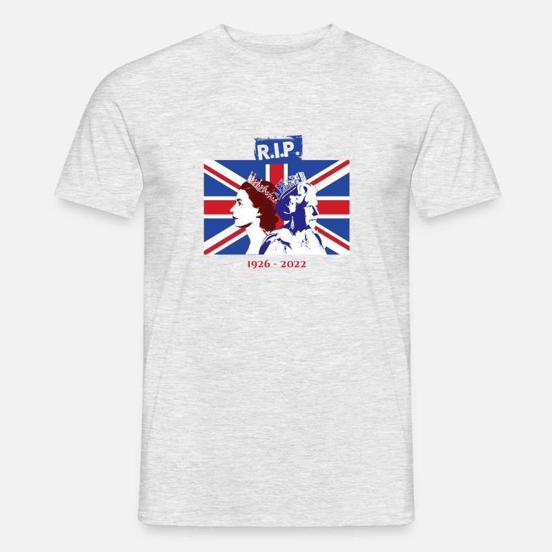 RIP - Queen Elizabeth II - La fine di un'era - T-shirt uomo - grigio melange