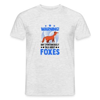 Avertissement Fox Gift Arctic Fox Redfucks - T-shirt homme - gris chiné - Devant - AI Model Male 178 dark (178cm)